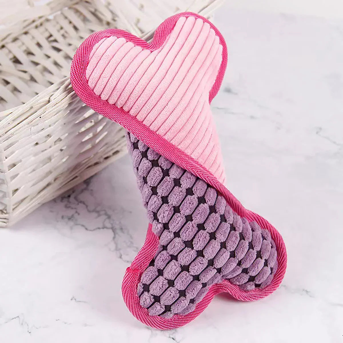 Dailypets Plush Squeaky Dog Toy for Light Chewers