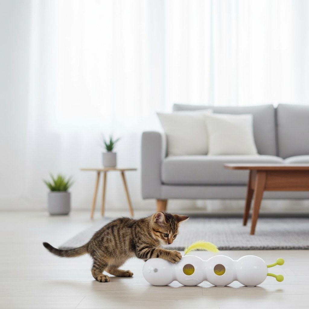 Dailypets Interactive Feather Teaser for Cats with Intelligent Motion Sensor & Auto Swing