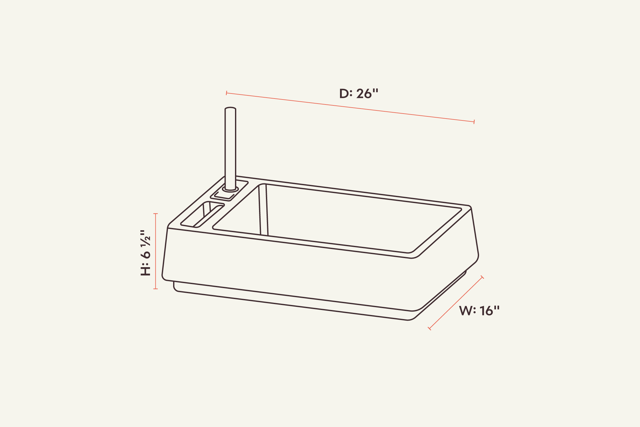Dailypets All-in-One Litter Box with Scoop Storage