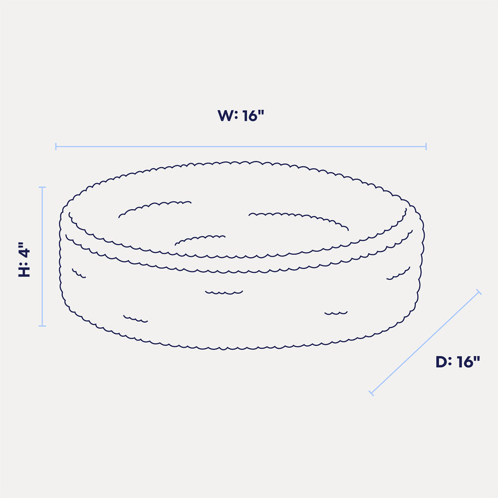 Dailypets Soft Cat Nest Bed – Faux Shearling Round Cushion