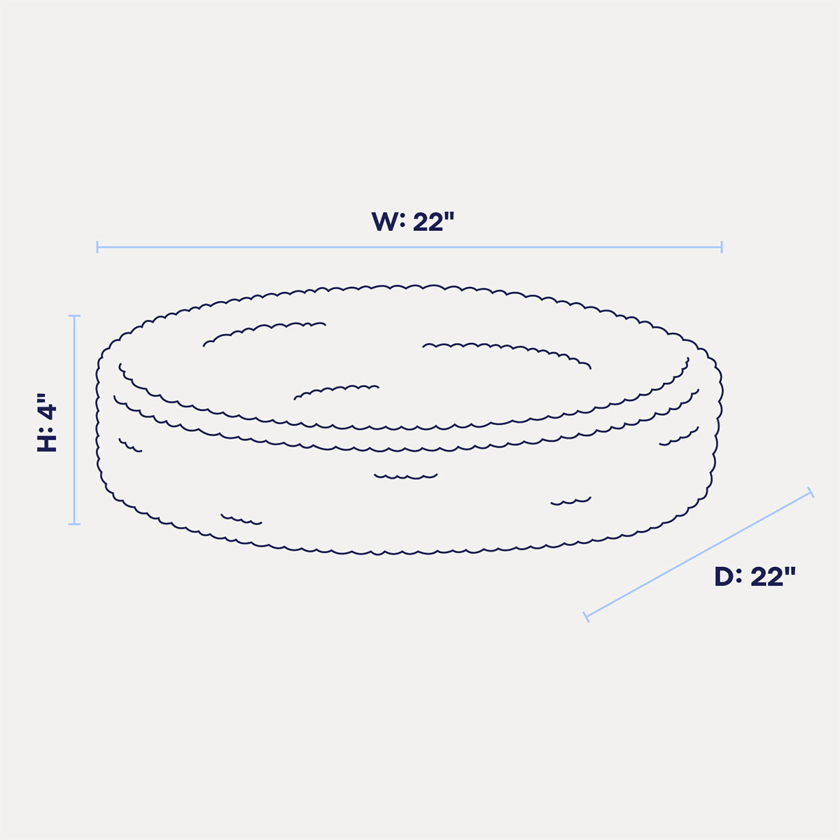 Dailypets Soft Cat Nest Bed – Faux Shearling Round Cushion