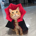 Dailypets Vampire Cat Cape with Dramatic Collar for Halloween and Costume Parties