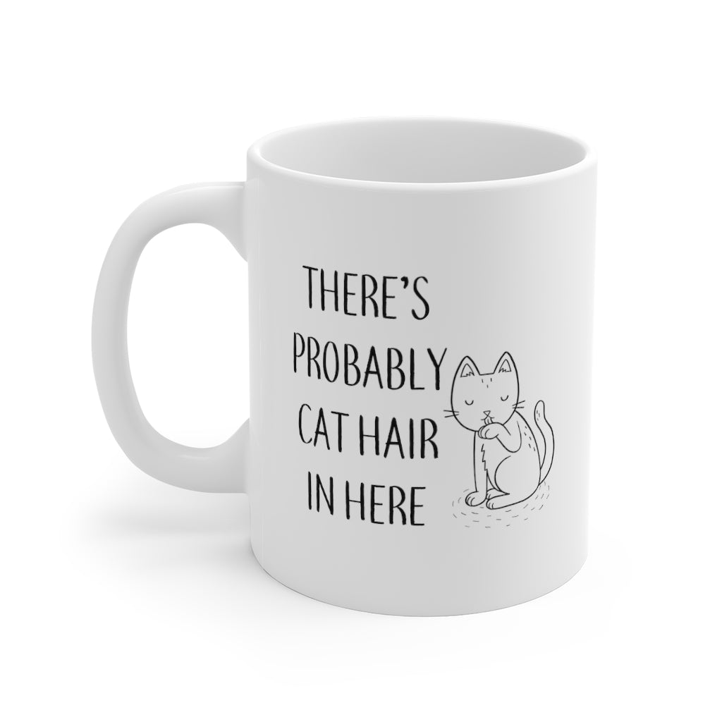 Dailypets Cat Hair Coffee Mug – Funny Ceramic Cup for Cat Lovers