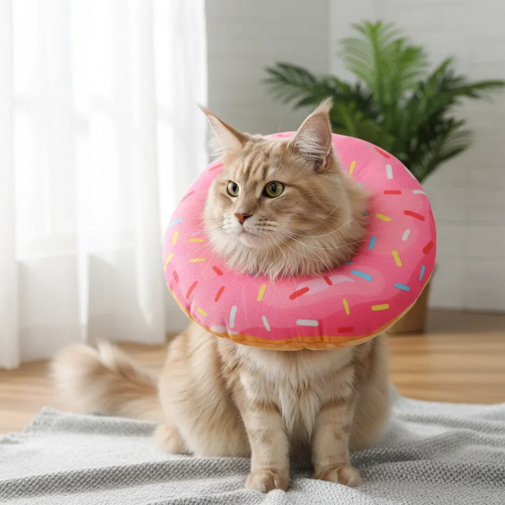 Dailypets Adjustable Soft Recovery Collar for Dogs and Cats with Comfortable Donut Design