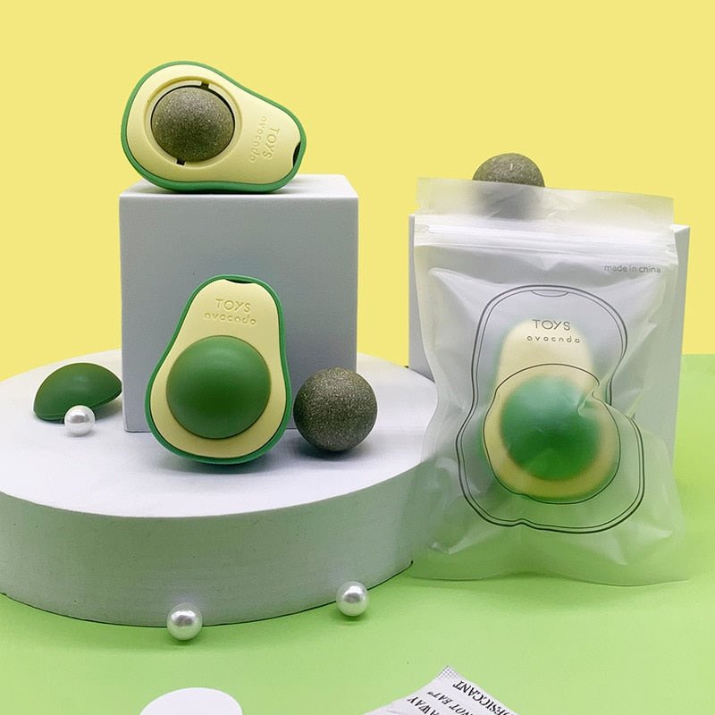 Dailypets Interactive Catnip Ball – Avocado Cat Toy for Licking, Playing and Relaxation