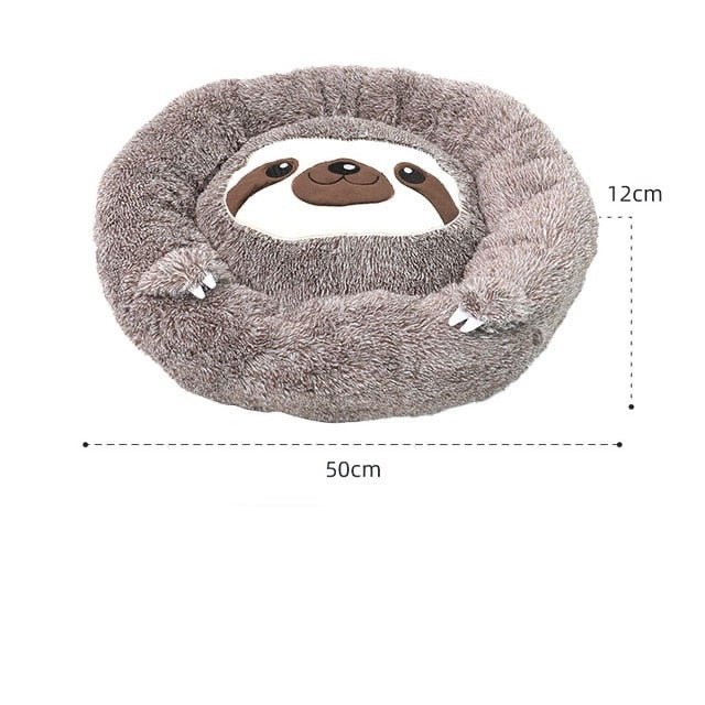 Dailypets Sloth Cuddle Cat Bed – Soft Warm Indoor Pet Nest