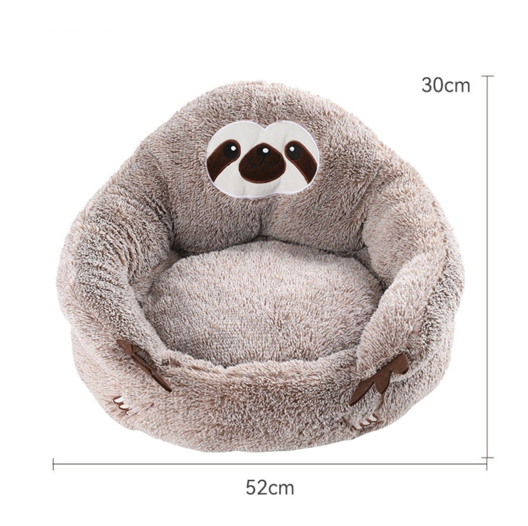 Dailypets Sloth Cuddle Cat Bed – Soft Warm Indoor Pet Nest