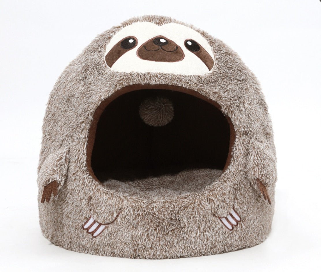 Dailypets Sloth Cuddle Cat Bed – Soft Warm Indoor Pet Nest