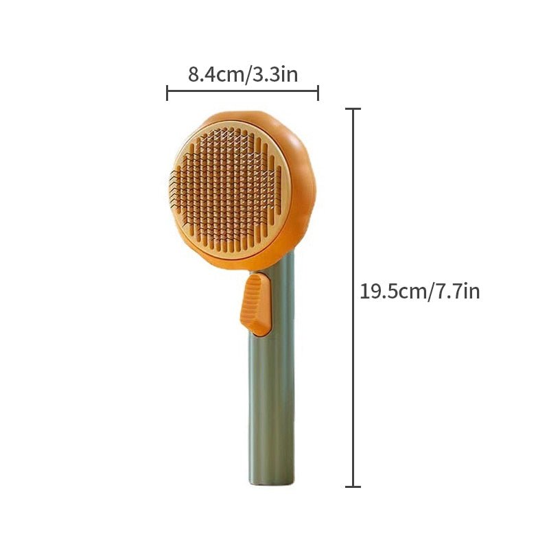 Dailypets Self-Cleaning Slicker Brush – Cat Grooming Brush with One-Click Hair Removal