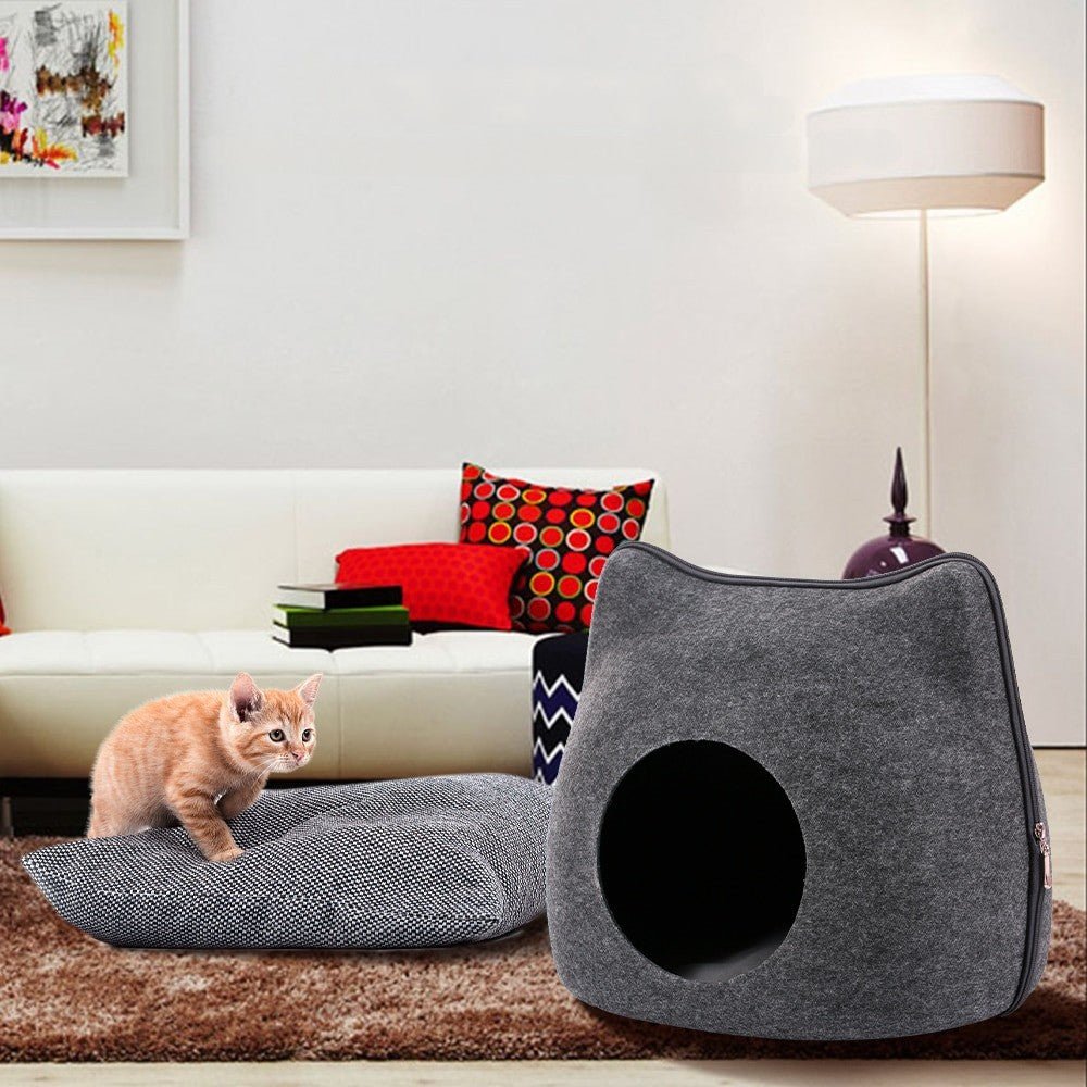 Dailypets Cat Ear Hideout – Soft Felt Sleeping Cave