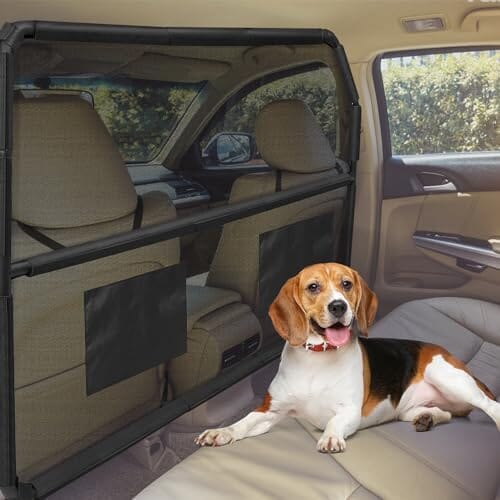Dailypets Car Pet Barrier, Mesh Seat Divider with Adjustable Straps