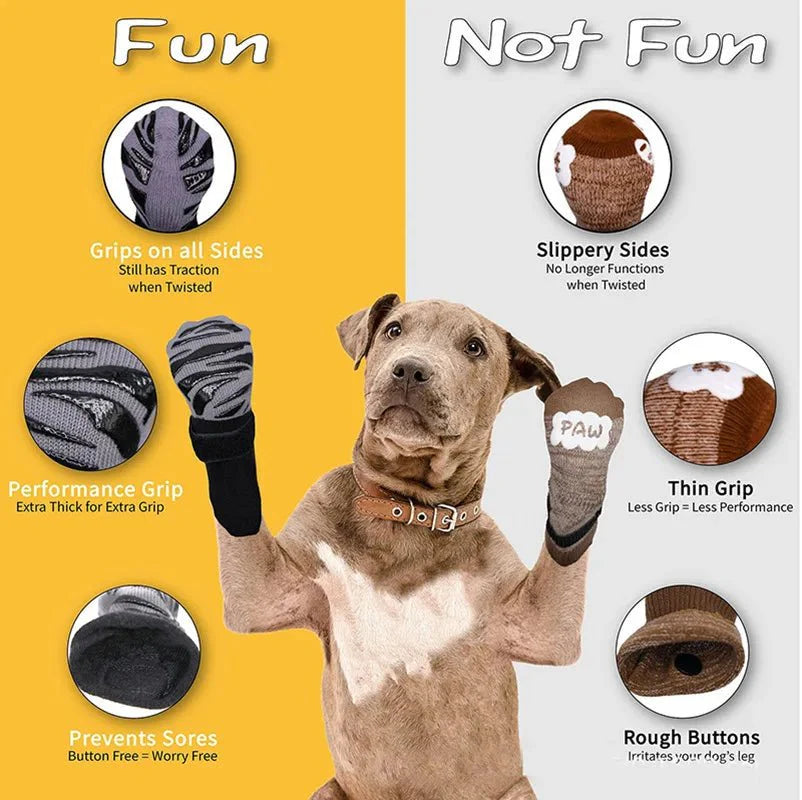 Dailypets Anti-Slip Dog Socks with Extra Grip for Indoor Comfort and Paw Protection