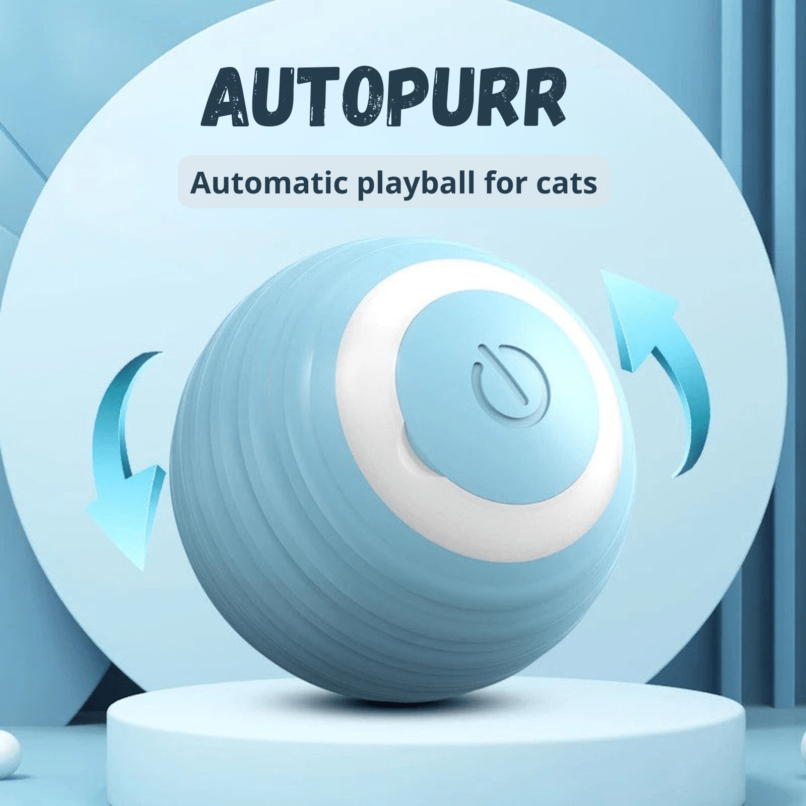 Dailypets Smart Interactive Cat Ball with Automatic Rolling Motion and USB Rechargeable Design