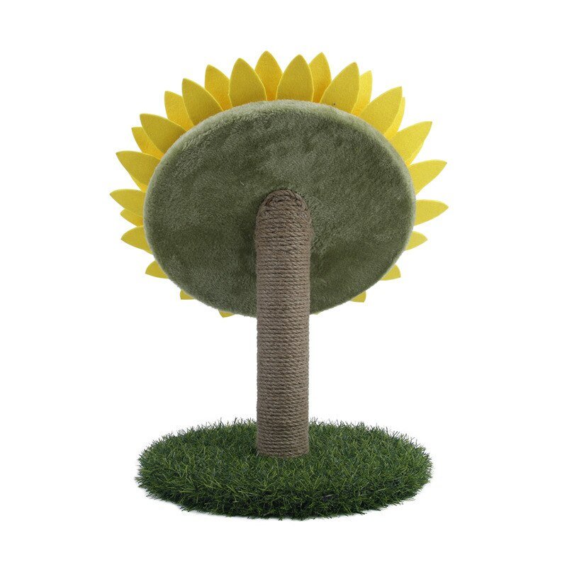 Dailypets Sunflower Cat Scratcher – Floral Scratching Pad with Sisal Post
