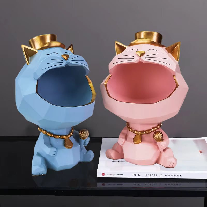 Dailypets Cat Storage Decor Big Mouth Figurine Organizer