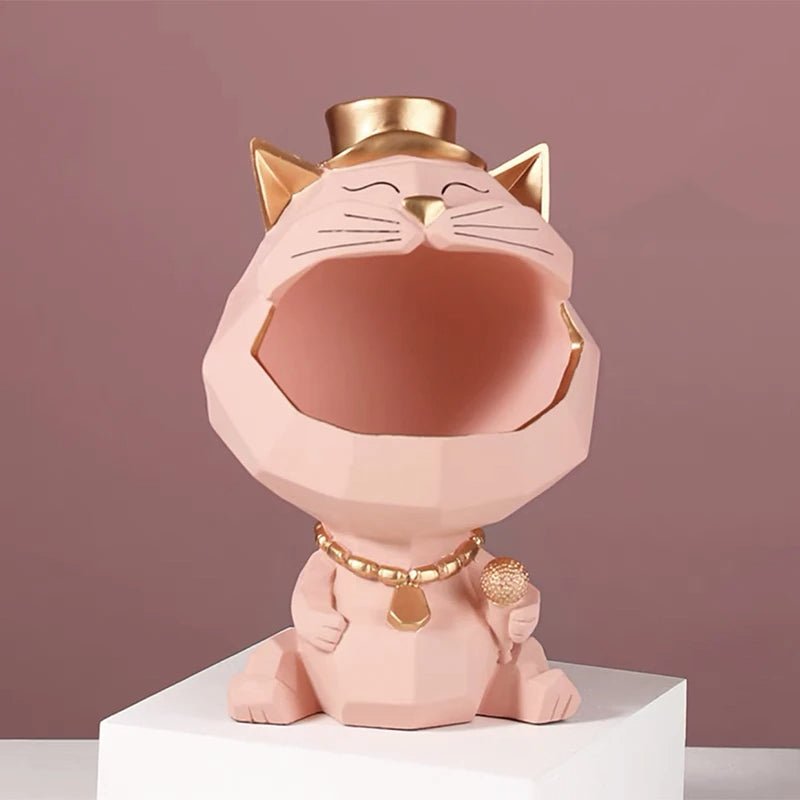 Dailypets Cat Storage Decor Big Mouth Figurine Organizer