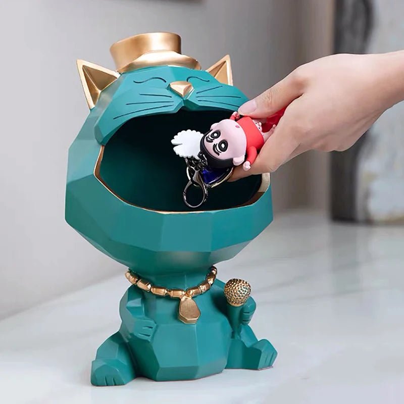 Dailypets Cat Storage Decor Big Mouth Figurine Organizer