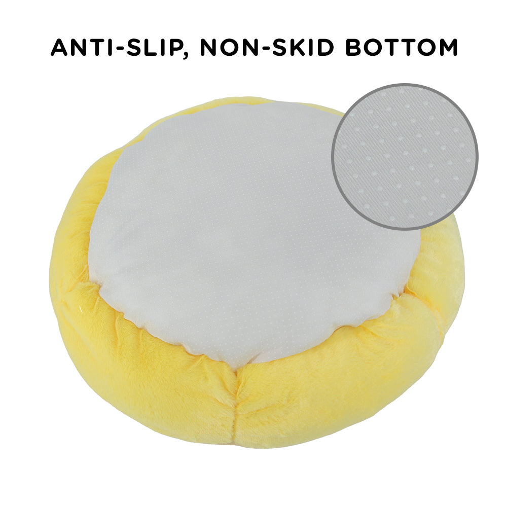 Dailypets Round Sun Cat Bed Soft Plush Nest for Cats & Small Pets