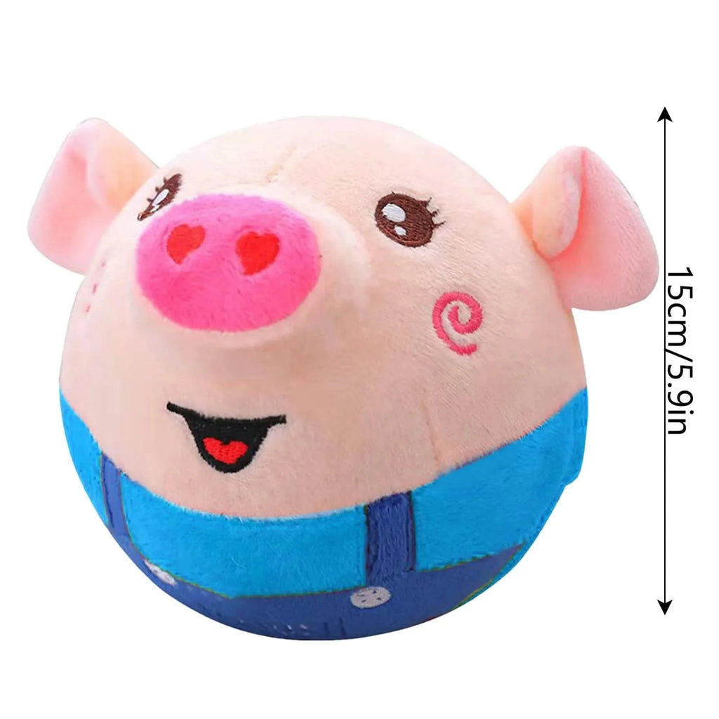 Dailypets Interactive Bouncing Plush Ball Toy for Dogs with Sound