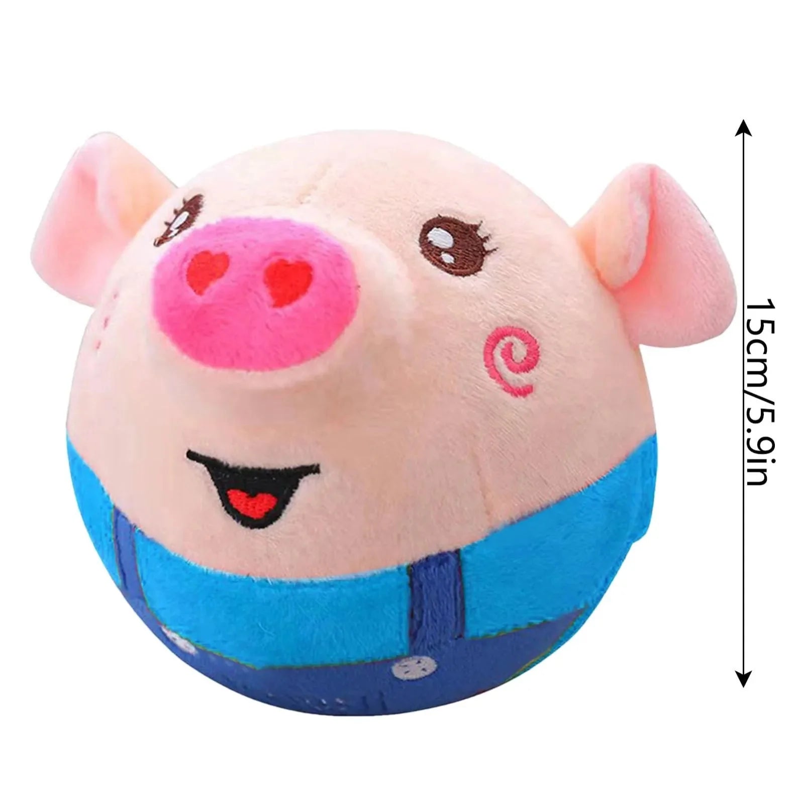 Dailypets Interactive Bouncing Plush Ball Toy for Dogs with Sound