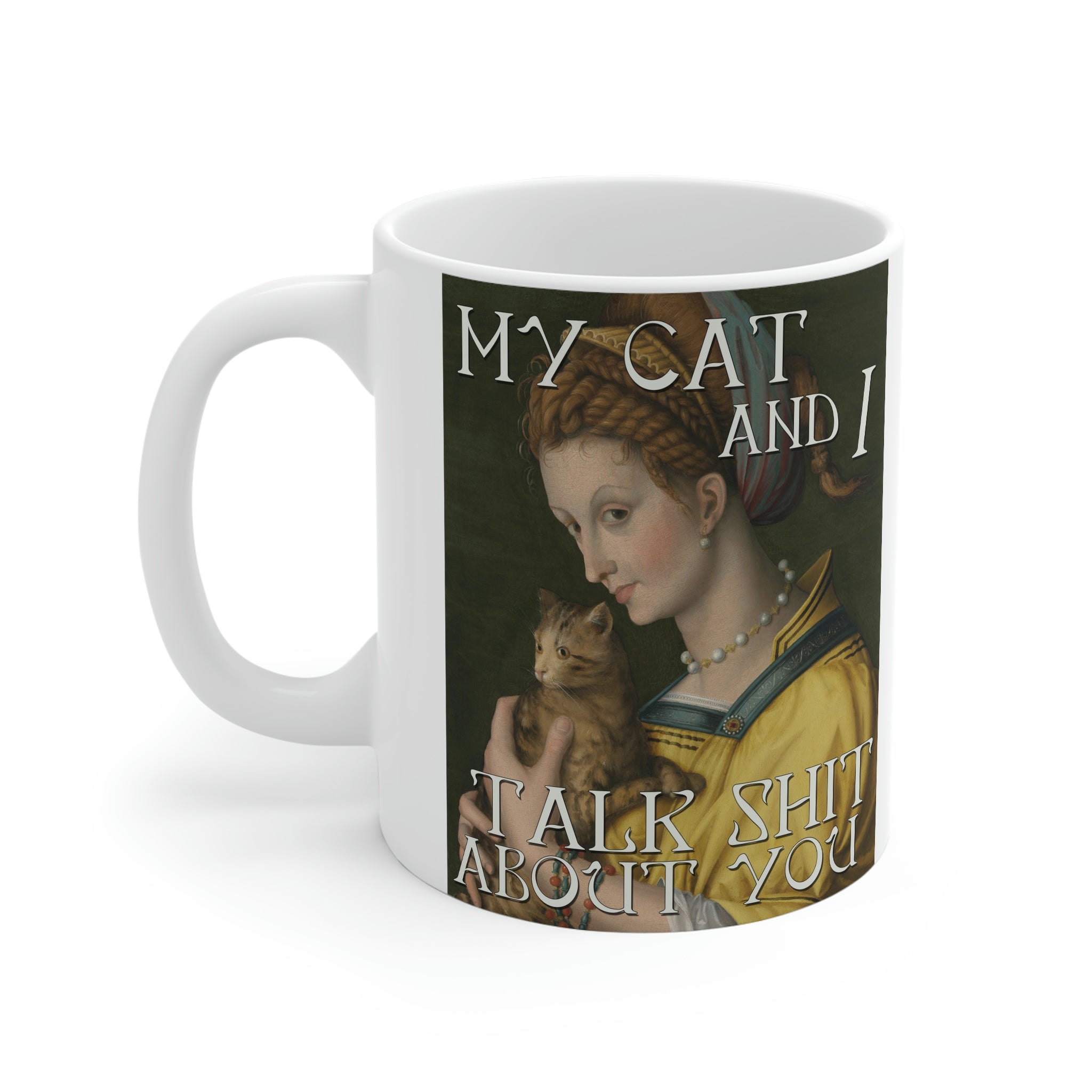 Dailypets Vintage Cat Humor Ceramic Mug