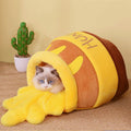 Dailypets Honey Jar Cat Nest – Soft Plush Indoor Cat Bed