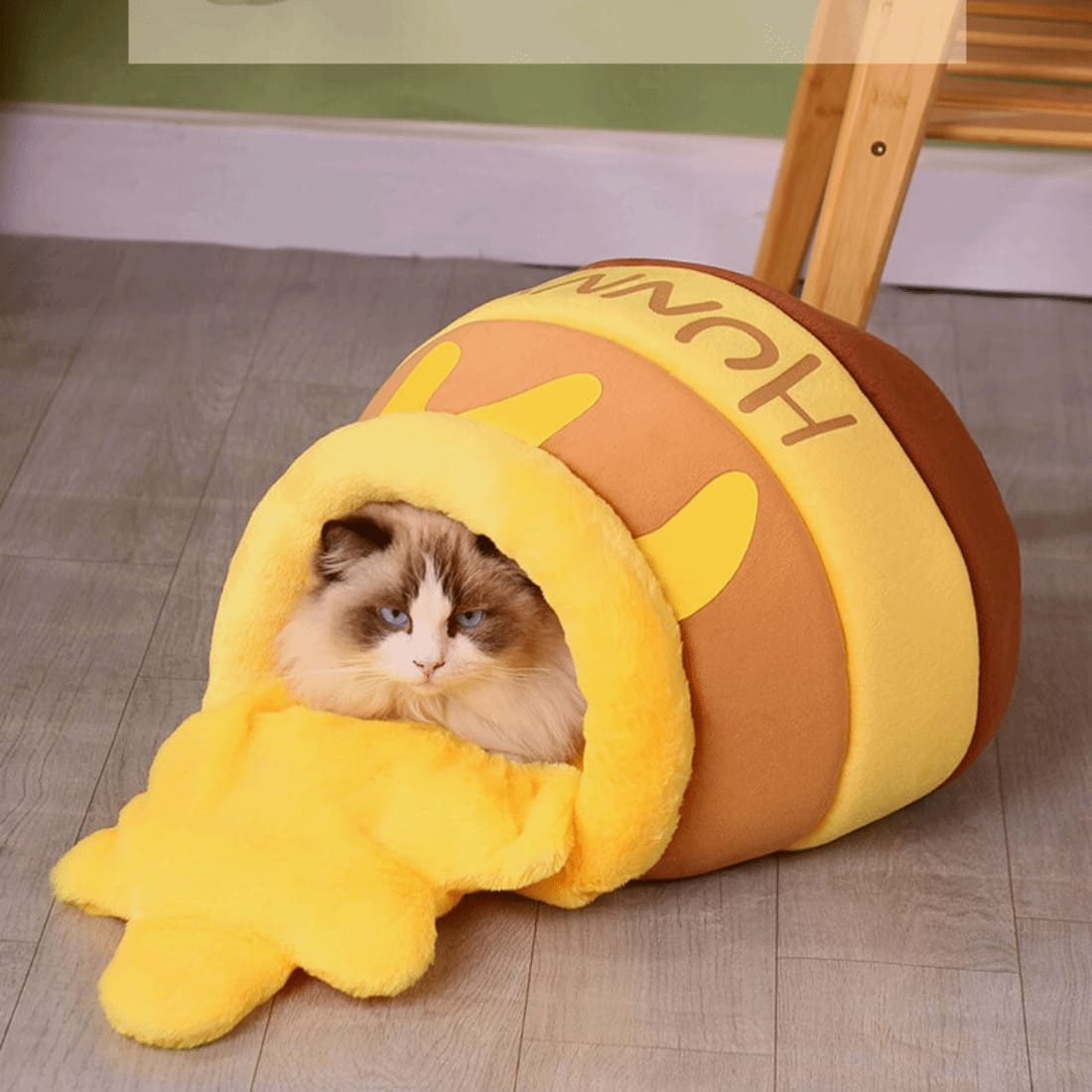 Dailypets Honey Jar Cat Nest – Soft Plush Indoor Cat Bed
