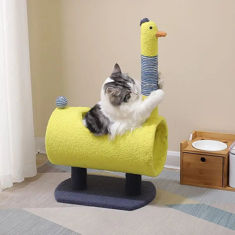Dailypets Compact Cat Scratcher Toy with Tunnel Bed