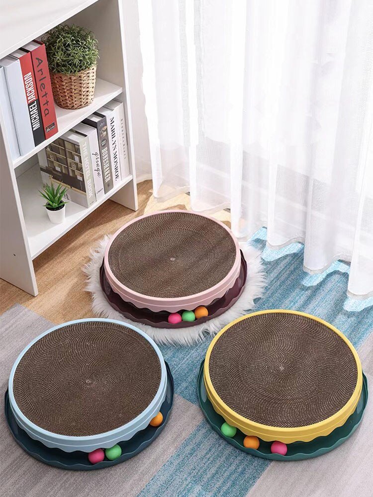 Dailypets Premium Cat Scratch Board – Rolling Ball Activity Scratcher