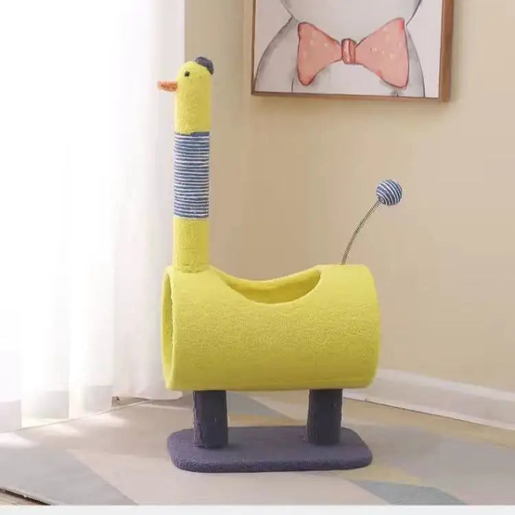 Dailypets Compact Cat Scratcher Toy with Tunnel Bed