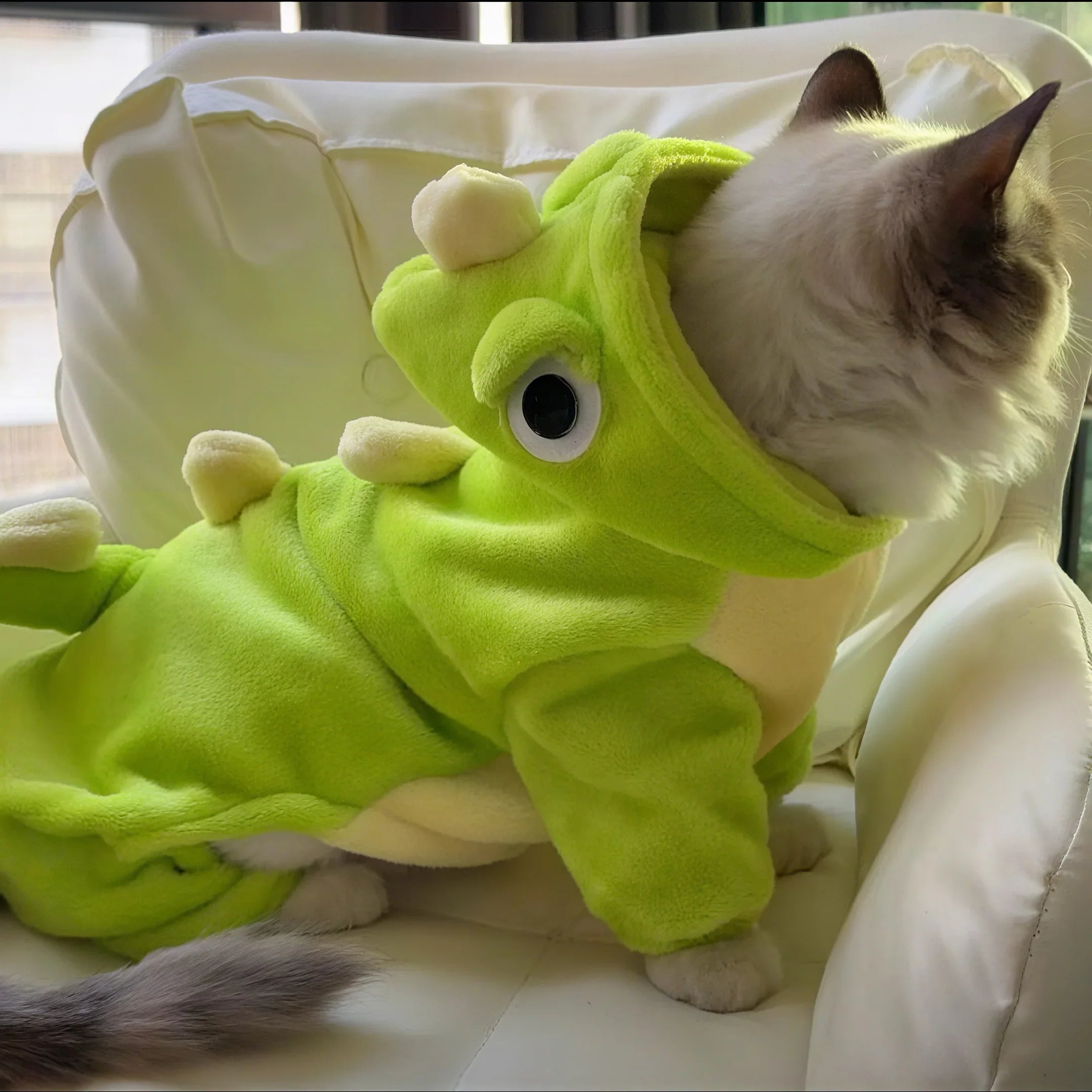 Dailypets Cute Dinosaur Cat Costume for Everyday Dress-Up and Photo Sessions