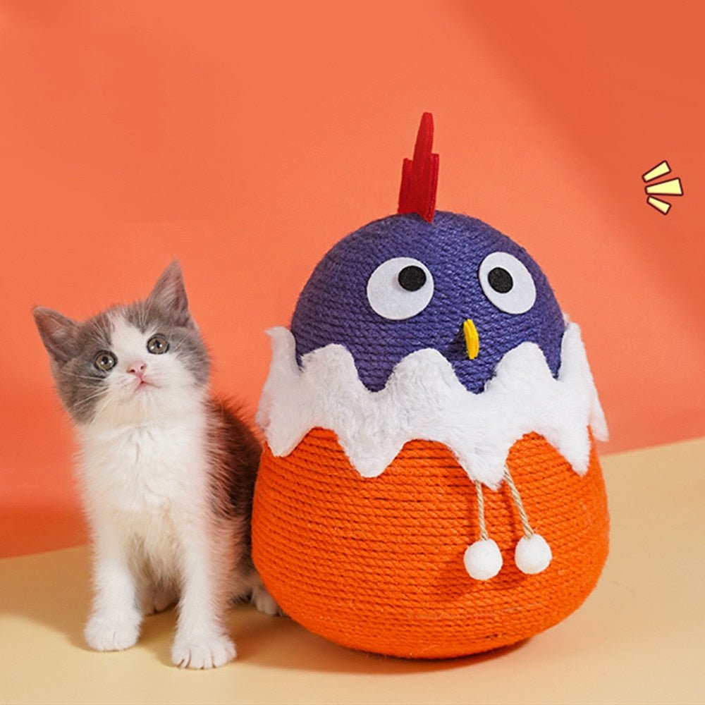 Dailypets Chick Roly-Poly Cat Scratcher – Sisal Interactive Toy for Scratching and Play
