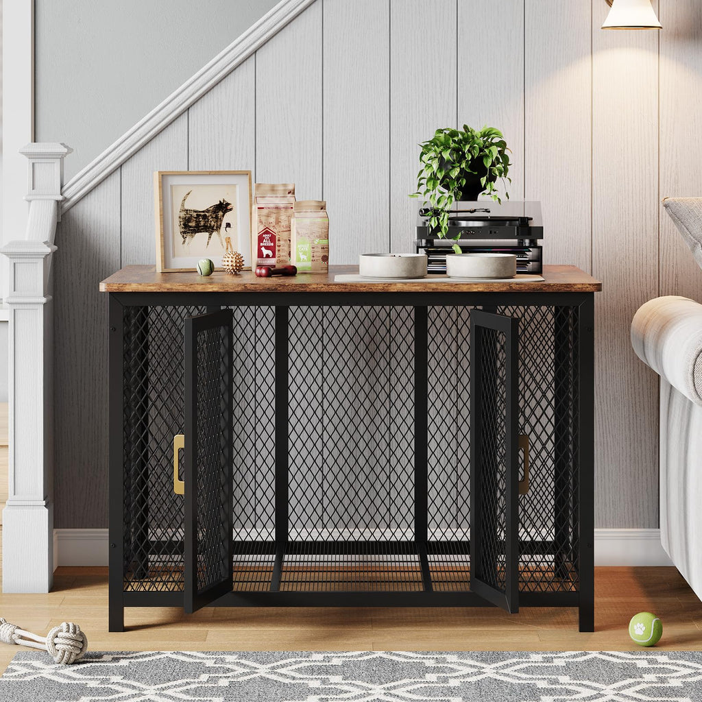 Dailypets Indoor Dog Crate Furniture with Removable Tray and Heavy Duty Frame