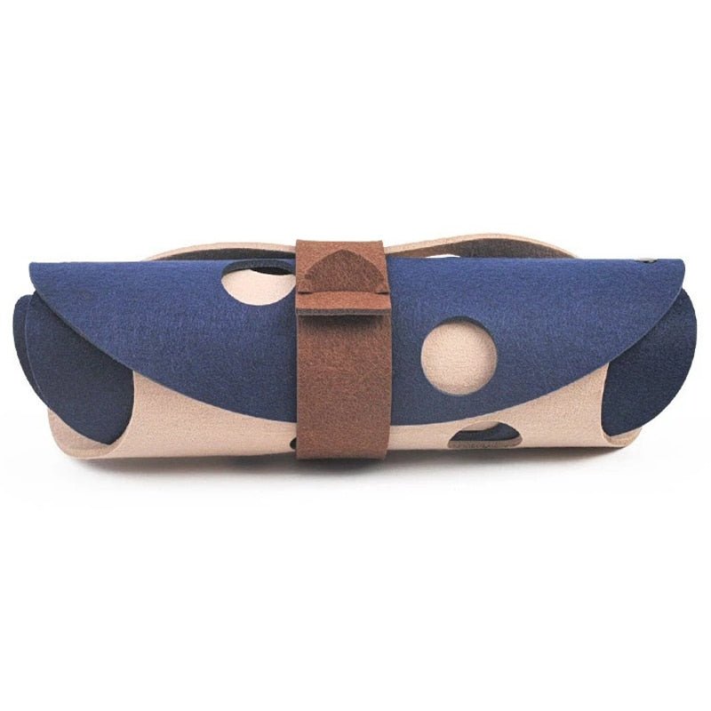 Dailypets Collapsible Felt Cat Tunnel, Colorful Play Tube for Indoor Cats
