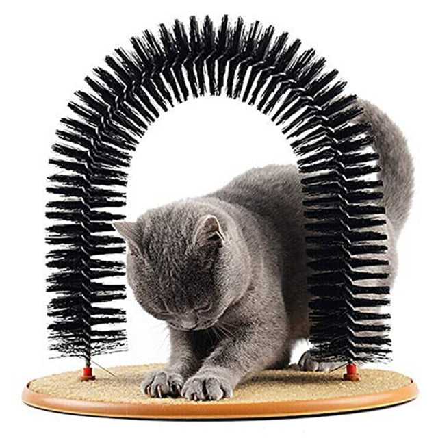 Dailypets Comfortable Arch Cat Massager – Self Grooming Brush with Scratch Pad