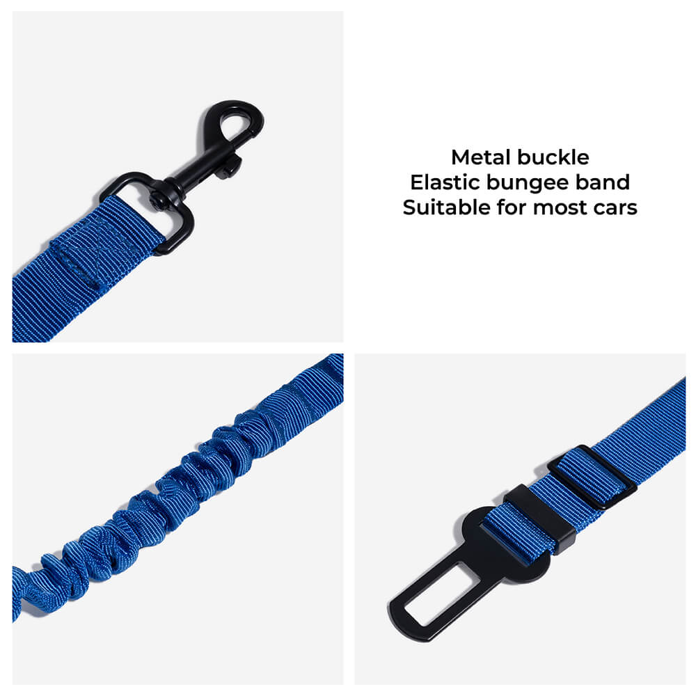 Dailypets Adjustable Dog Car Seat Belt with Reflective Bungee Design for Safe Travel