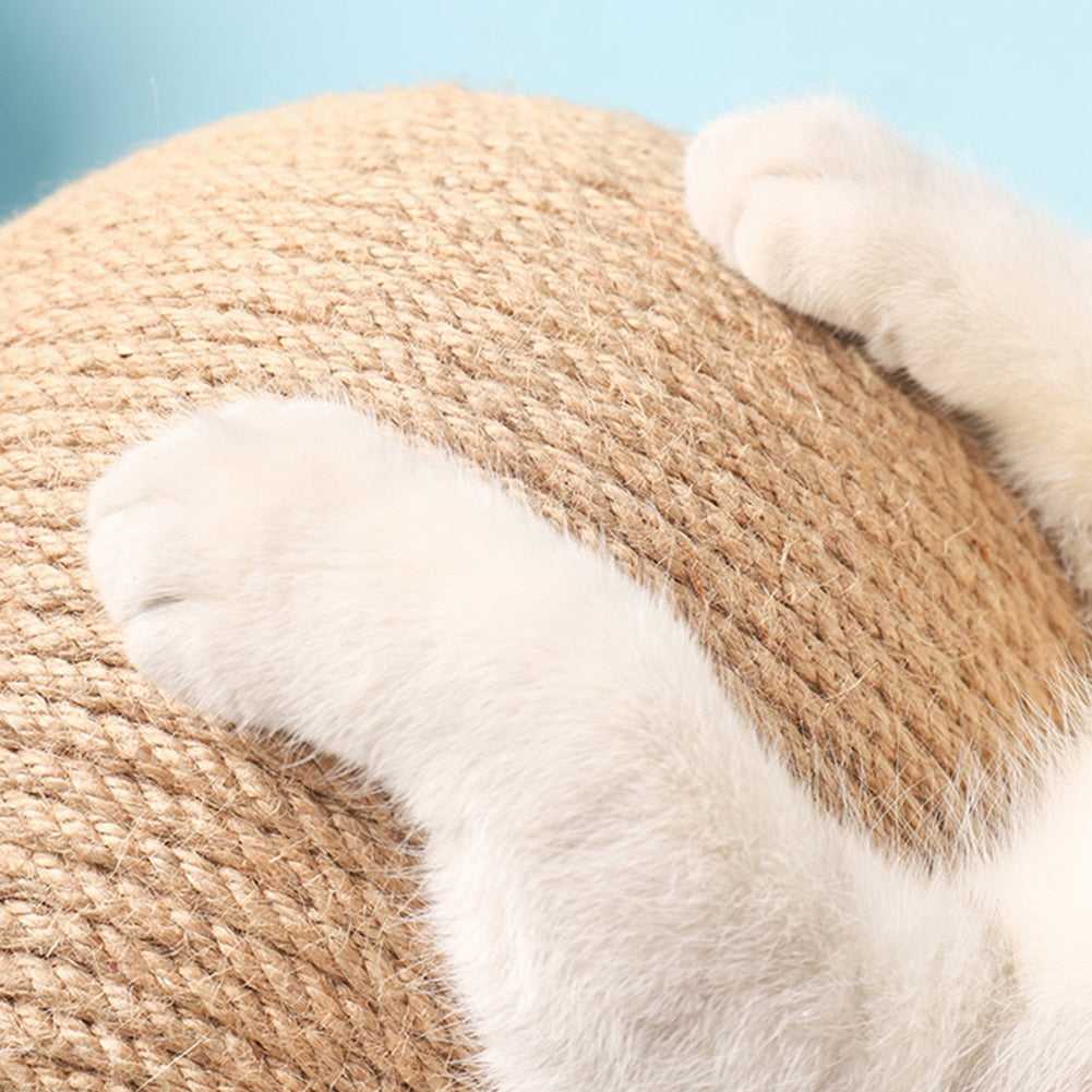 Dailypets Rolling Cat Scratcher, Wooden Scratching Toy with Sisal Roller