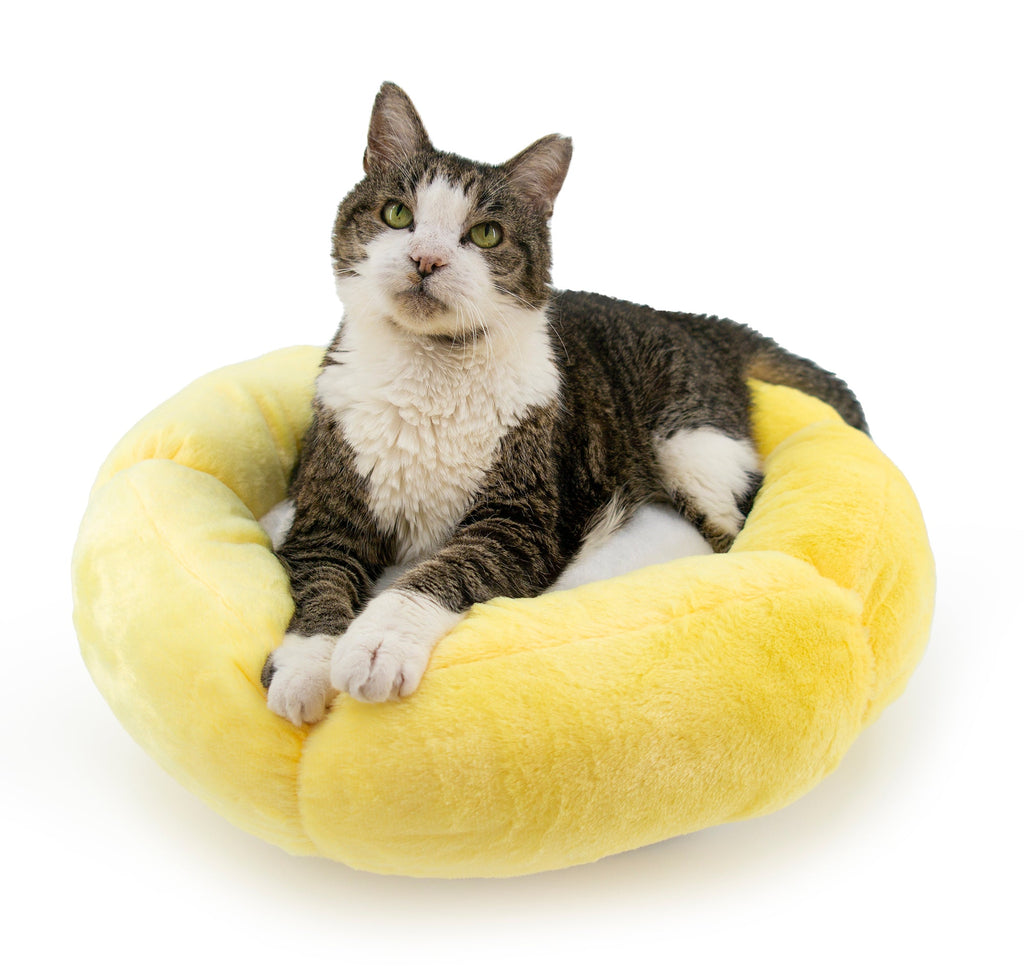 Dailypets Round Sun Cat Bed Soft Plush Nest for Cats & Small Pets