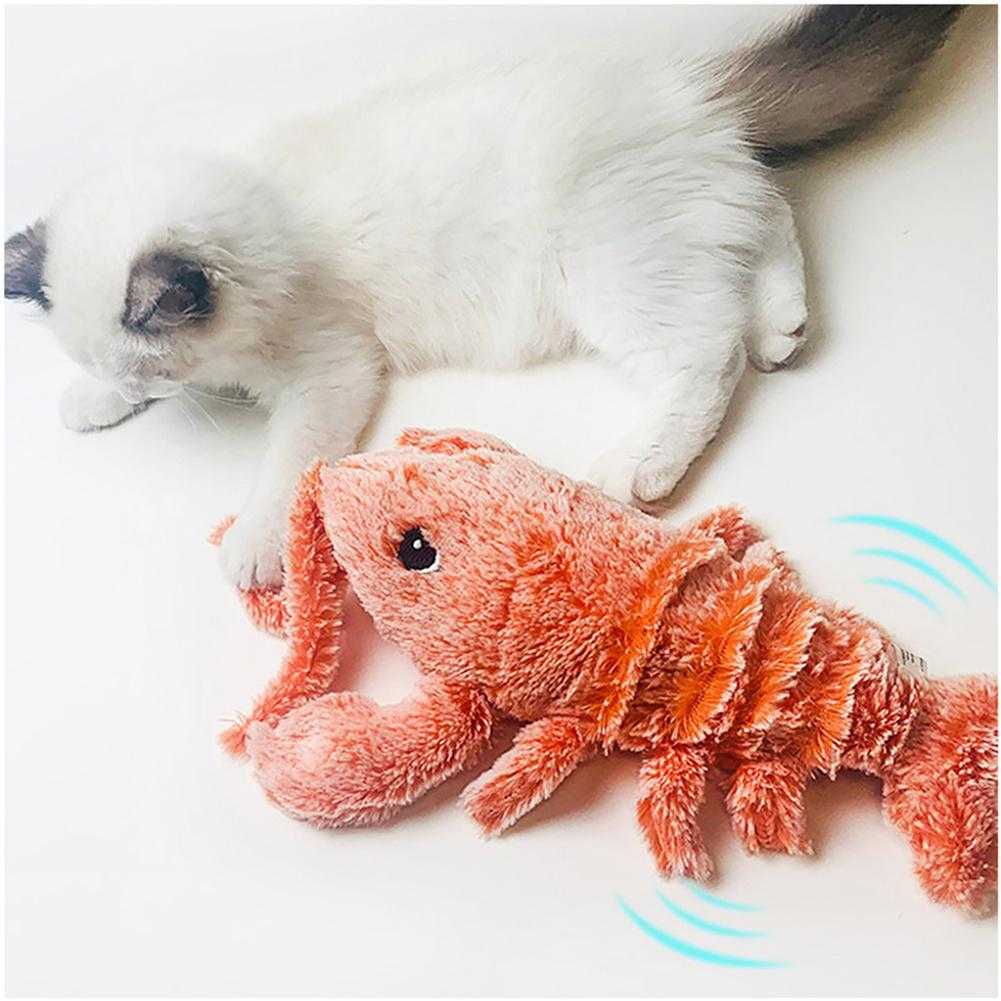 Dailypets Dancing Red Lobster Toy – Interactive Flopping Plush Cat Toy