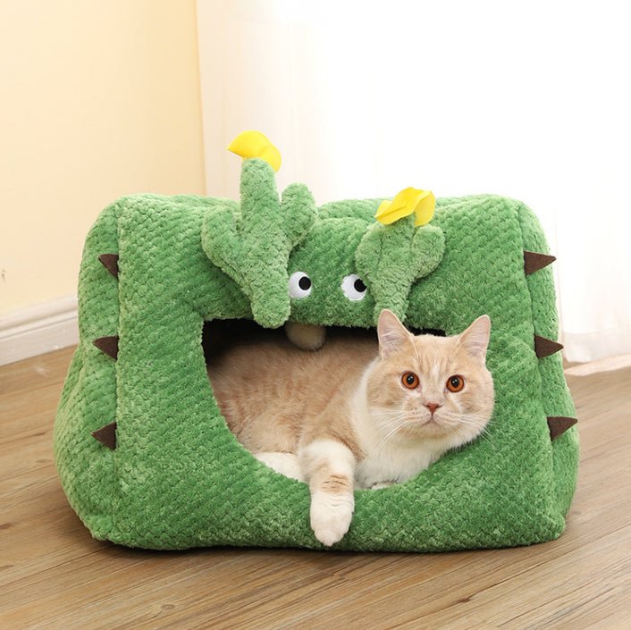 Dailypets Desert Cactus Cat Cove – Soft Cozy Cat Hideout