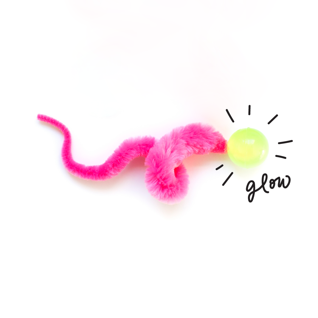 Dailypets Glow Cat Ball Toy with Catnip Tail Set
