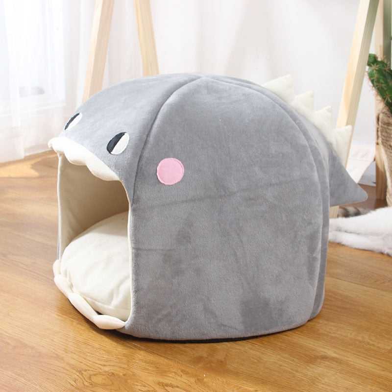 Dailypets Plush Dinosaur Cat Bed with Removable Cushion