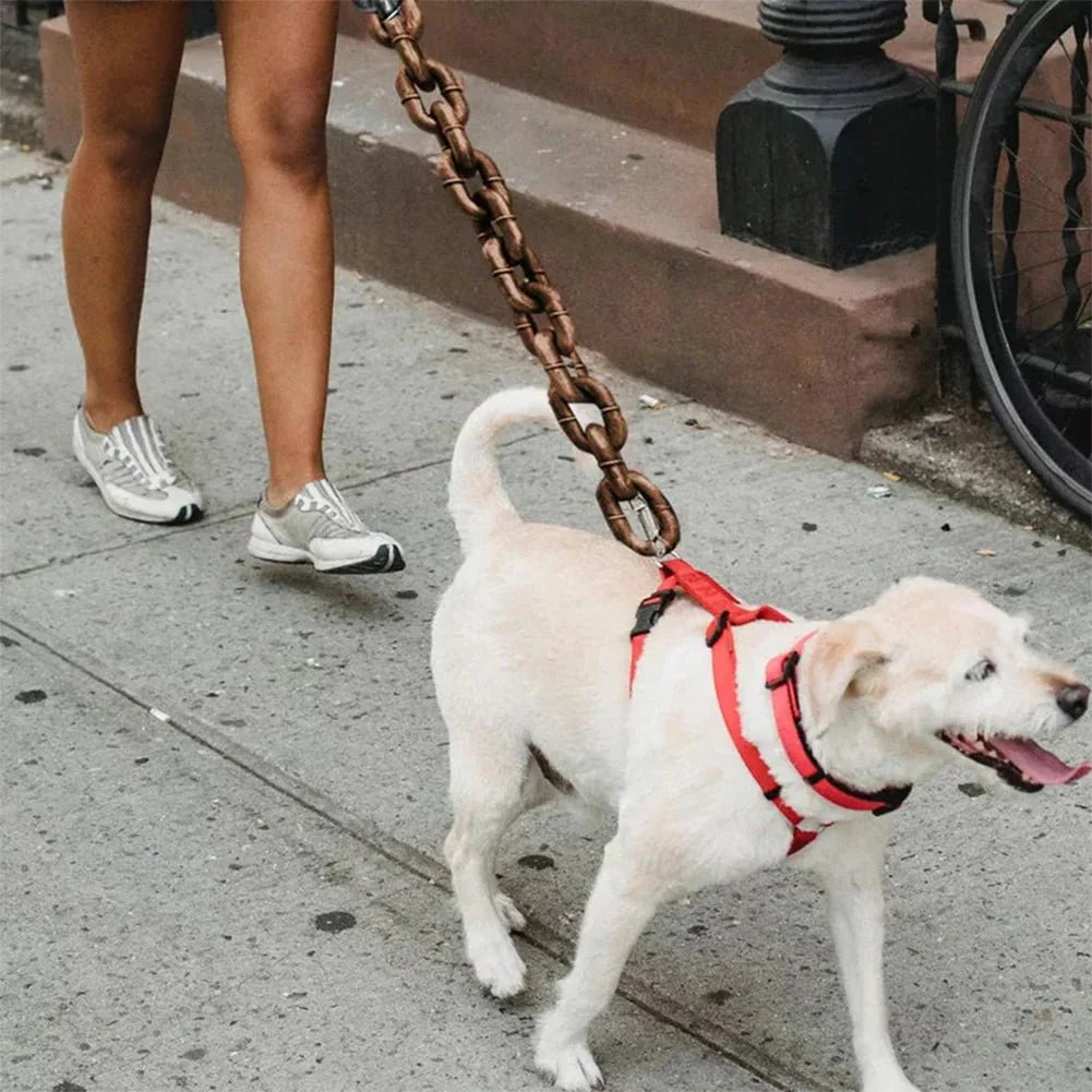 Dailypets Novelty Dog Leash with Oversized Chain Design for Comfortable Daily Walking