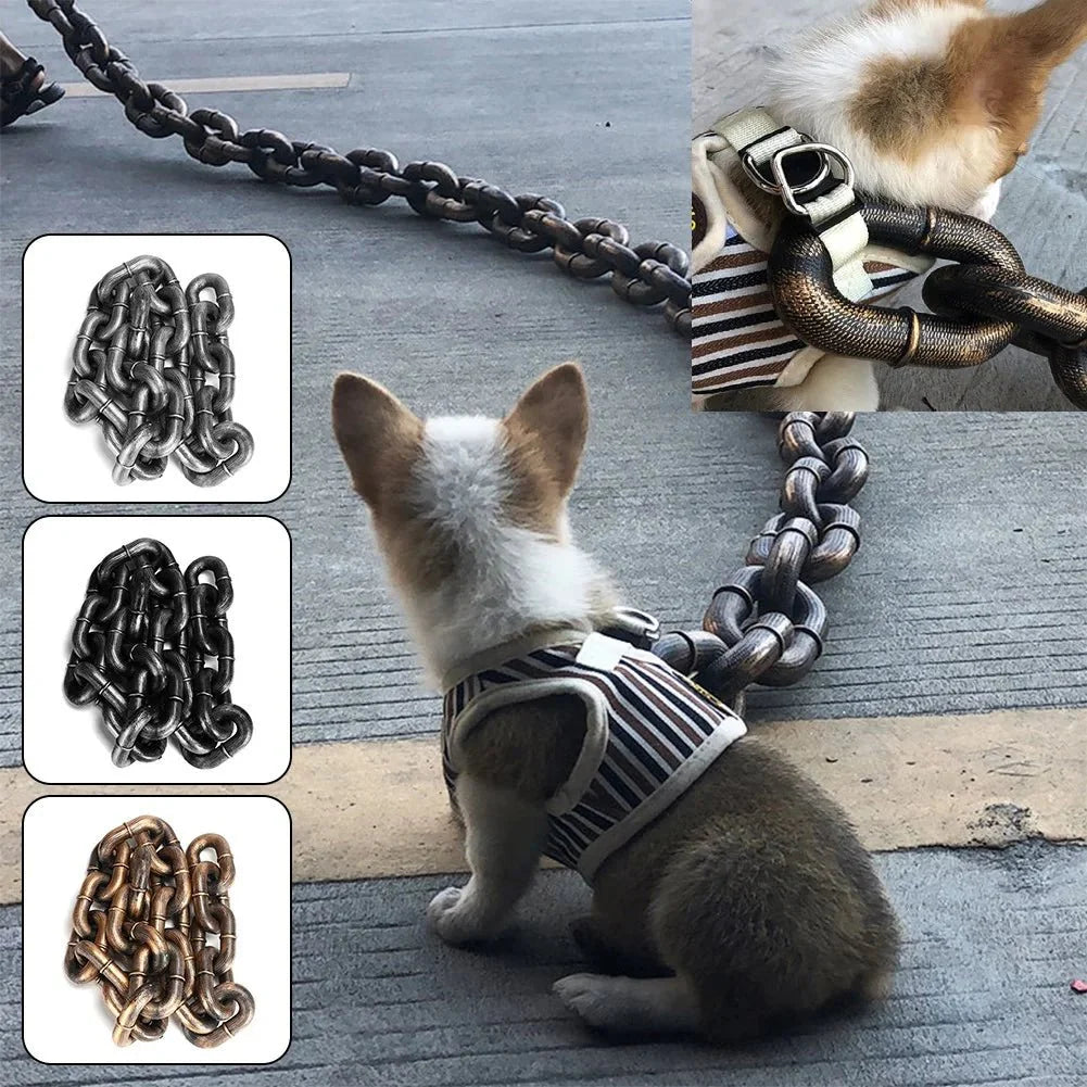 Dailypets Novelty Dog Leash with Oversized Chain Design for Comfortable Daily Walking