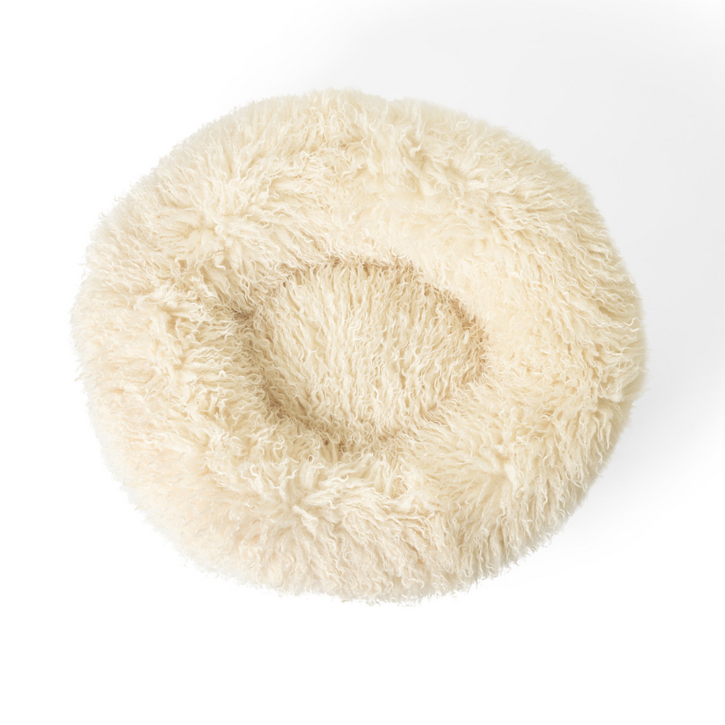 Dailypets Plush Sheep Faux Fur Donut Pet Bed
