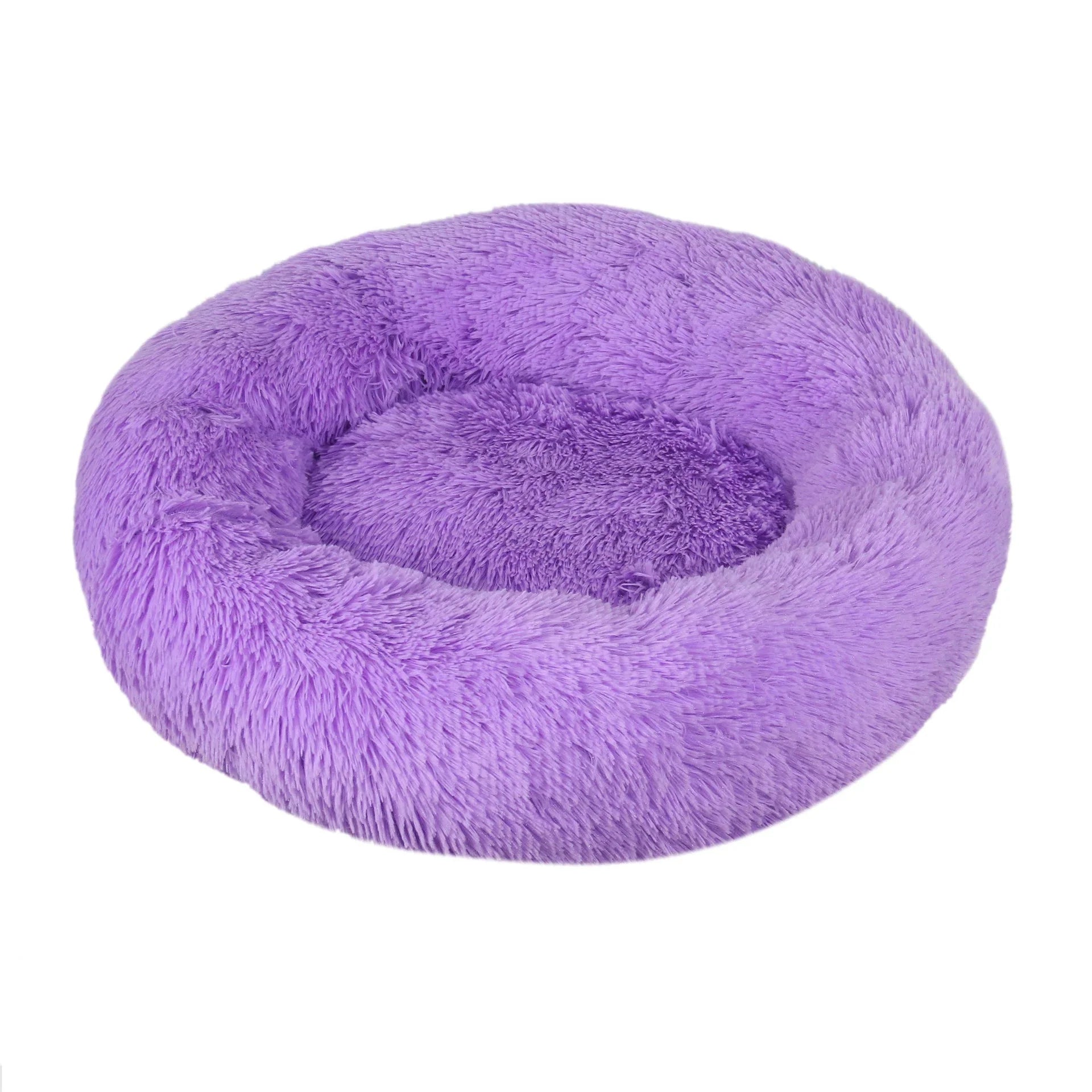 Dailypets Calming Plush Pet Bed with Raised Supportive Rim for Restful Everyday Sleep