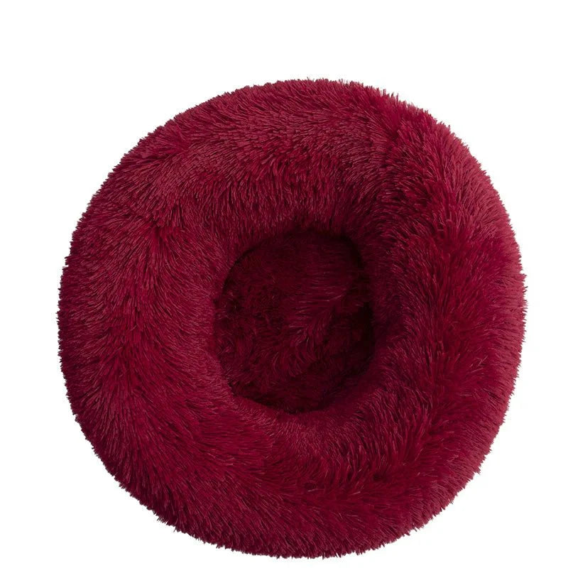 Dailypets Calming Plush Pet Bed with Raised Supportive Rim for Restful Everyday Sleep