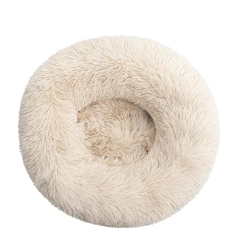 Dailypets Calming Plush Pet Bed with Raised Supportive Rim for Restful Everyday Sleep