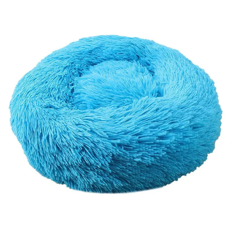 Dailypets Calming Plush Pet Bed with Raised Supportive Rim for Restful Everyday Sleep