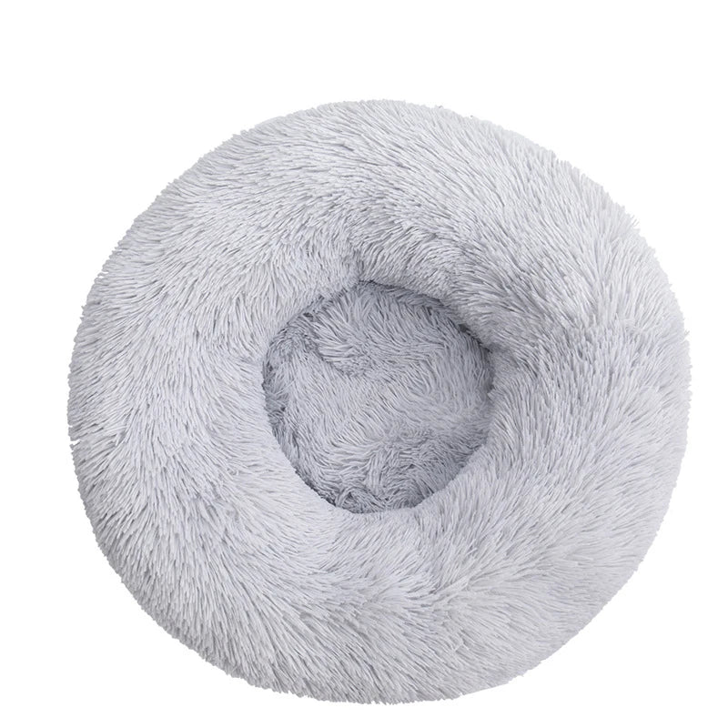 Dailypets Calming Plush Pet Bed with Raised Supportive Rim for Restful Everyday Sleep
